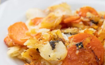 Pieczony batat z&nbsp;dorszem