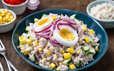 Sałatka z&nbsp;tuńczykiem ryżem