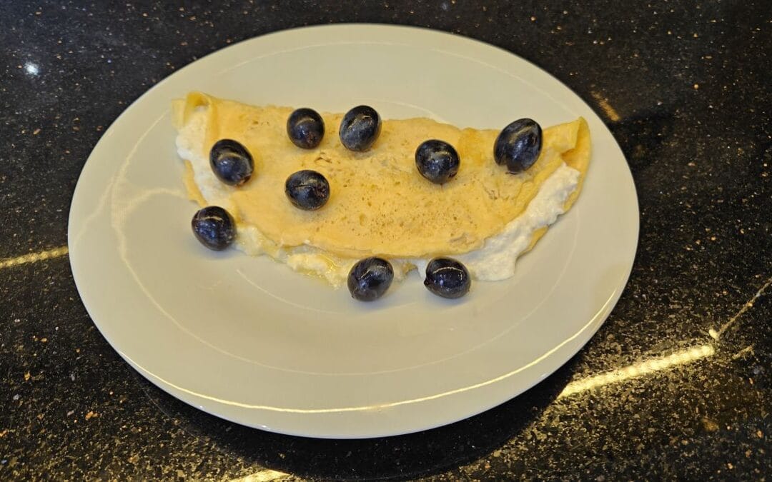 Omlet z&nbsp;odżywką białkową i&nbsp;twarogiem