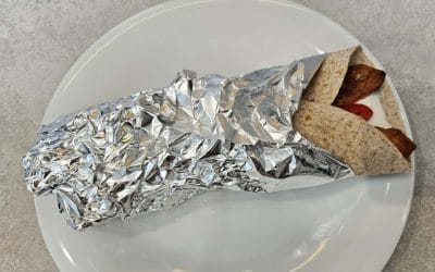 Kebab z&nbsp;pieczonym halloumi